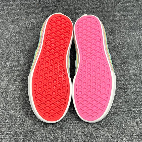 Vans Flour Shop Unicorn Sneakers Girls Sz 1 Colorful Slip On Athleitc Skate Shoe - Picture 10 of 12